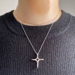 Tiffany and Co. sterling silver cross necklace